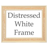 Pawleys Island, South Carolina Stained Wood and Distressed White Frame Lake Map Silhouette