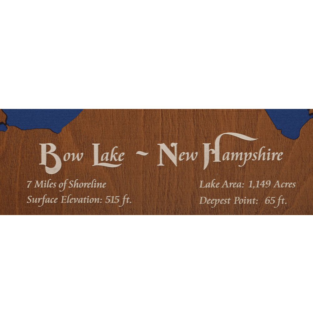 Bow Lake, New Hampshire Stained Wood and Distressed White Frame Lake M