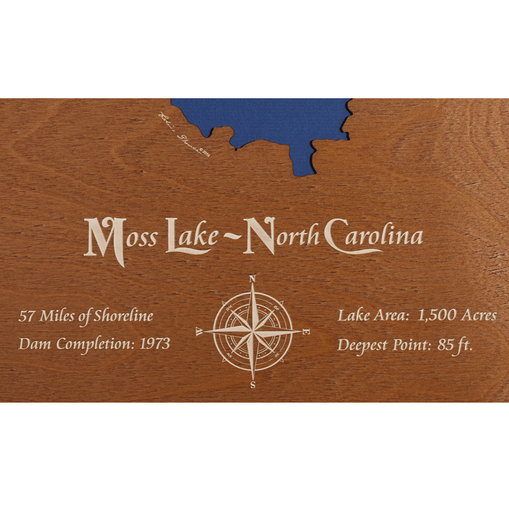 Moss Lake, North Carolina Custom Crafted Silhouettes