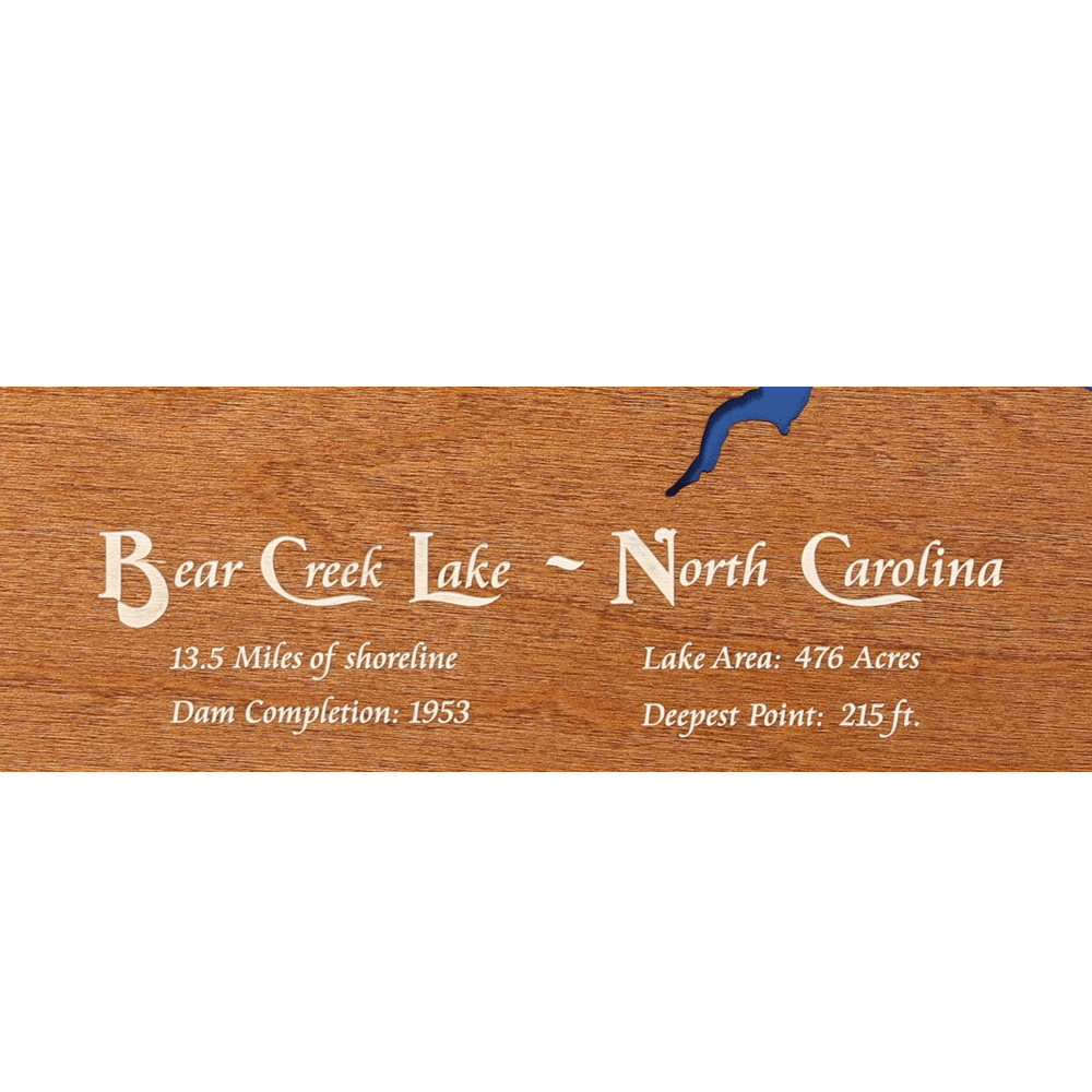 Bear Creek Lake, North Carolina Custom Crafted Silhouettes