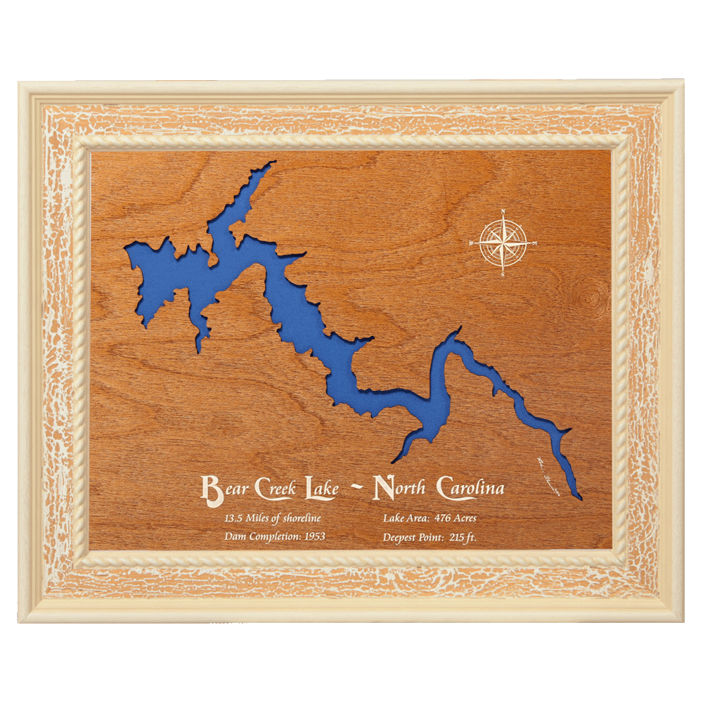 Bear Creek Lake, North Carolina Custom Crafted Silhouettes