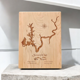 Summersville Lake, West Virginia Engraved Cherry Cutting Board