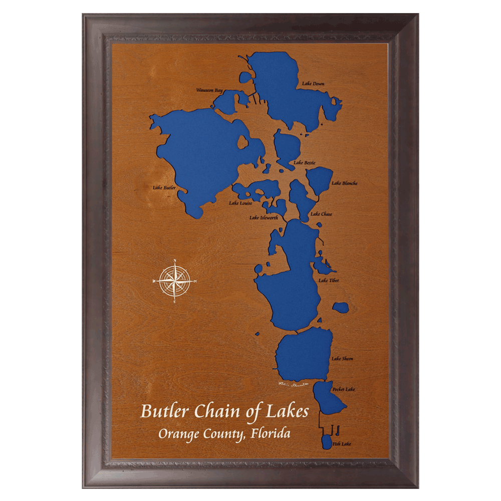 Lake Butner Map Mapa Del Lago Butler, Florida Florida Map Editable PowerPoint Maps