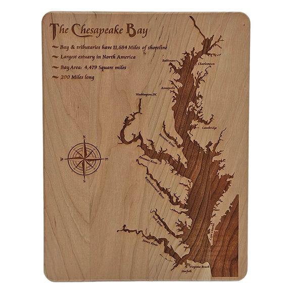 Chesapeake Bay Engraved Cherry Cutting Board
