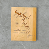 Center Hill Lake, Tennessee Engraved Cherry Cutting Board