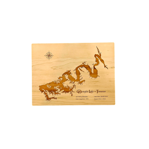 Douglas Lake, Tennessee Engraved Cherry Cutting Board