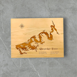 Douglas Lake, Tennessee Engraved Cherry Cutting Board