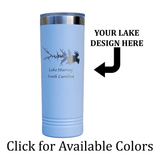 Toledo Bend Reservoir, Texas and Louisiana 22oz Slim Engraved Tumbler