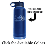 Lake Texoma, Texas and Oklahoma 32oz Engraved Water Bottle