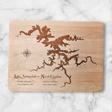 Lake Santeetlah, North Carolina Engraved Cherry Cutting Board