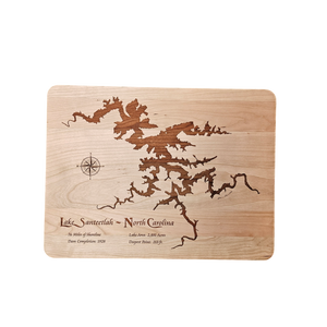 Lake Santeetlah, North Carolina Engraved Cherry Cutting Board