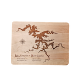 Lake Santeetlah, North Carolina Engraved Cherry Cutting Board