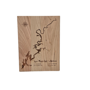 Logan Martin Lake, Alabama Engraved Cherry Cutting Board