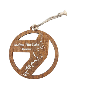 Melton Hill Lake, Tennessee Wooden Ornament