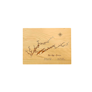 Norris Lake, Tennessee Engraved Cherry Cutting Board