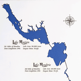 Santee Cooper Lakes to Charleston Harbor, South Carolina White Washed Wood and Rustic Gray Frame Map Silhouette