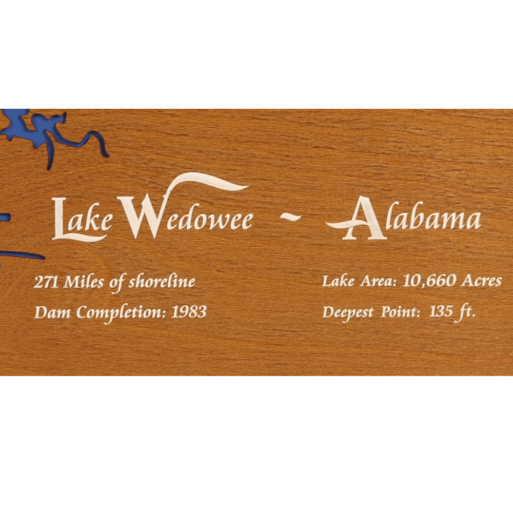 Lake Wedowee Map Silhouette