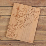 Hilton Head Island, South Carolina Stained Wood and Distressed White Frame Lake Map Silhouette