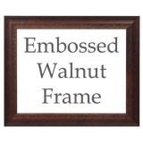 Lake Sunapee, New Hampshire Stained Wood and Dark Walnut Frame Lake Map Silhouette