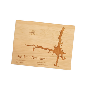 Lake Lure, North Carolina Engraved Cherry Cutting Board