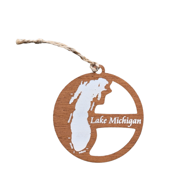 Lake Michigan, Michigan Wooden Ornament