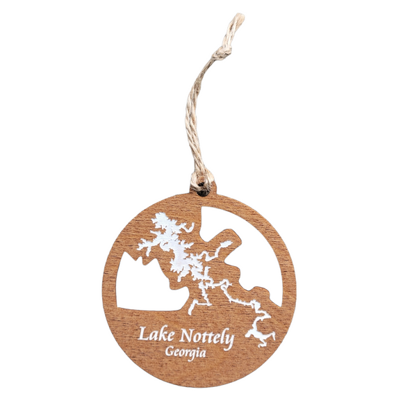 Lake Nottely, Georgia Wooden Ornament