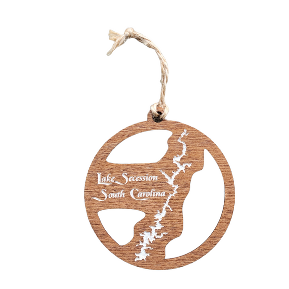 Lake Secession, South Carolina Wooden Ornament
