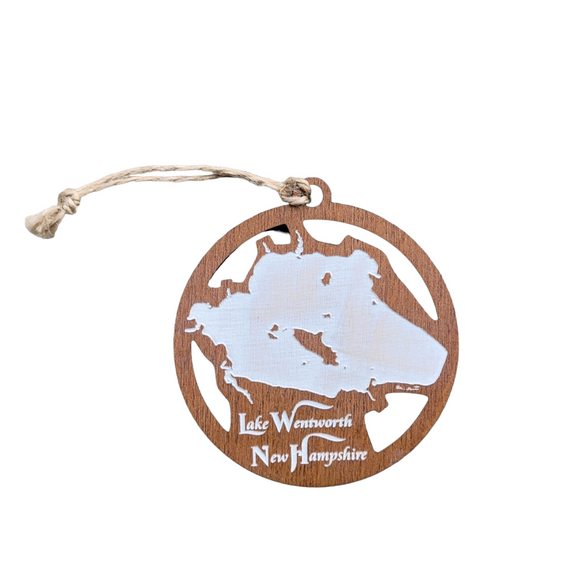 Lake Wentworth, New Hampshire Wooden Ornament