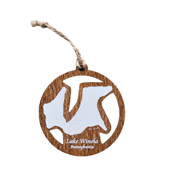 Lake Winola, Pennsylvania Wooden Ornament