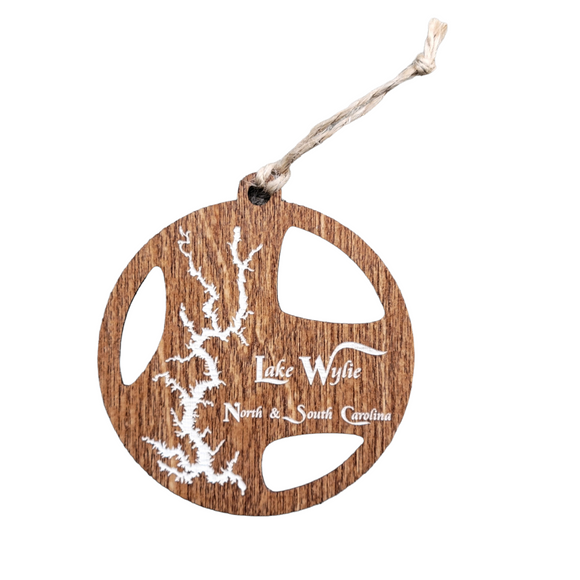 Lake Wylie, North Carolina and South Carolina Wooden Ornament