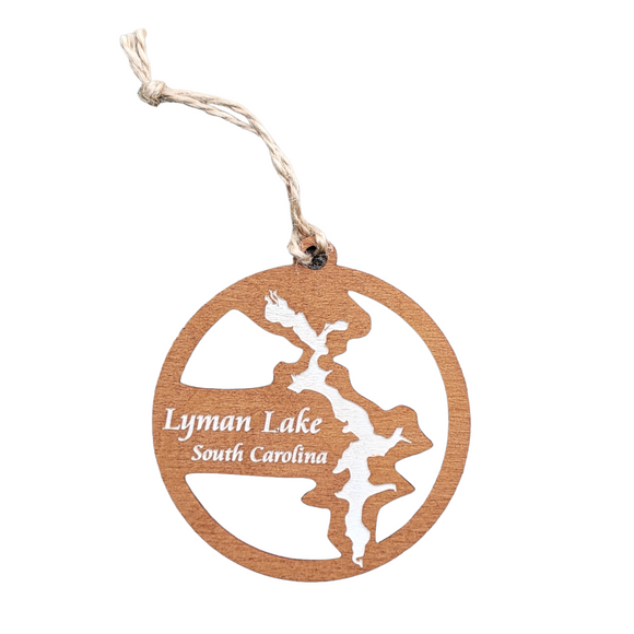 Lyman Lake, South Carolina Wooden Ornament