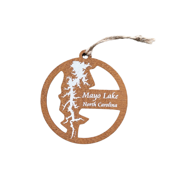 Mayo Lake, North Carolina Wooden Ornament