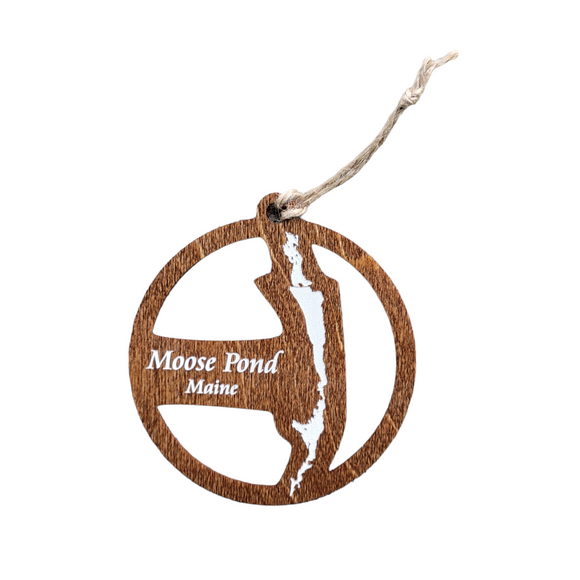 Moose Pond, Maine Wooden Ornament
