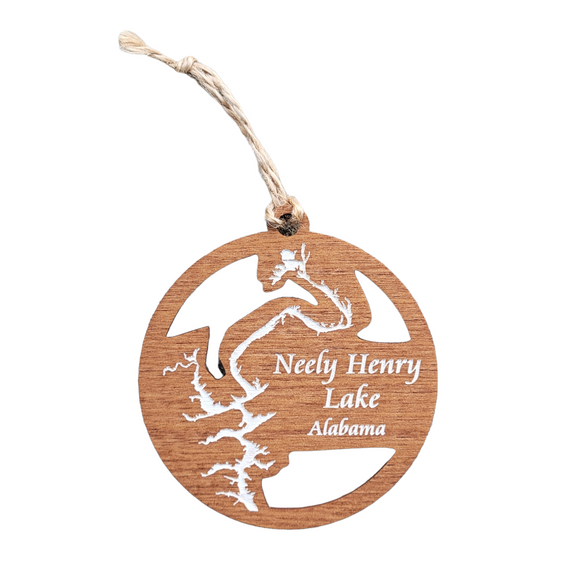 Neely Henry Lake, Alabama Wooden Ornament