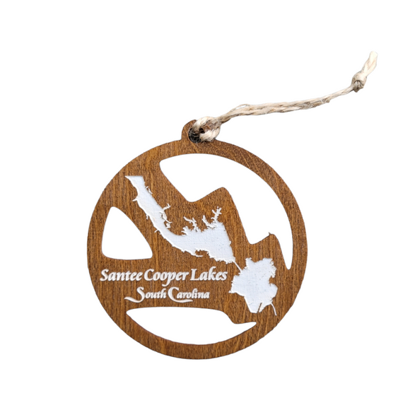 Santee Cooper Lakes, South Carolina Wooden Ornament