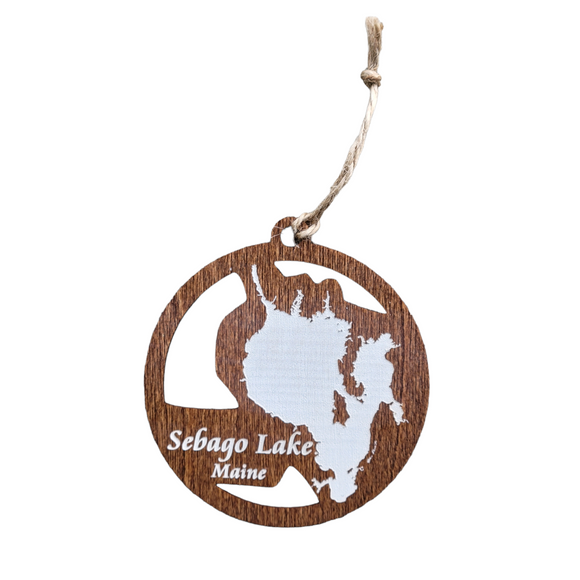 Sebago Lake, Maine Wooden Ornament
