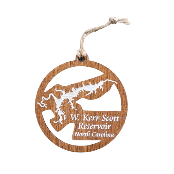 W. Kerr Scott Reservoir, North Carolina Wooden Ornament