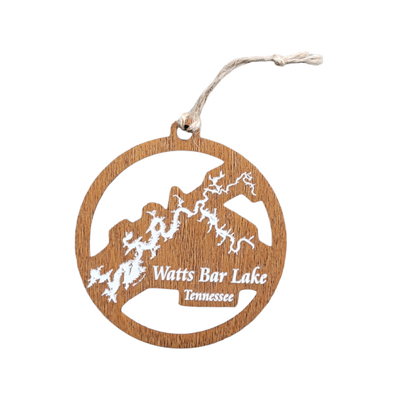 Watts Barr Lake, Tennessee Wooden Ornament