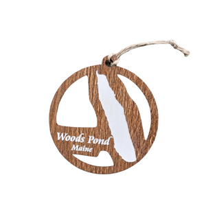 Woods Pond, Maine Wooden Ornament