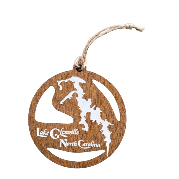 Lake Glenville, North Carolina Wooden Ornament