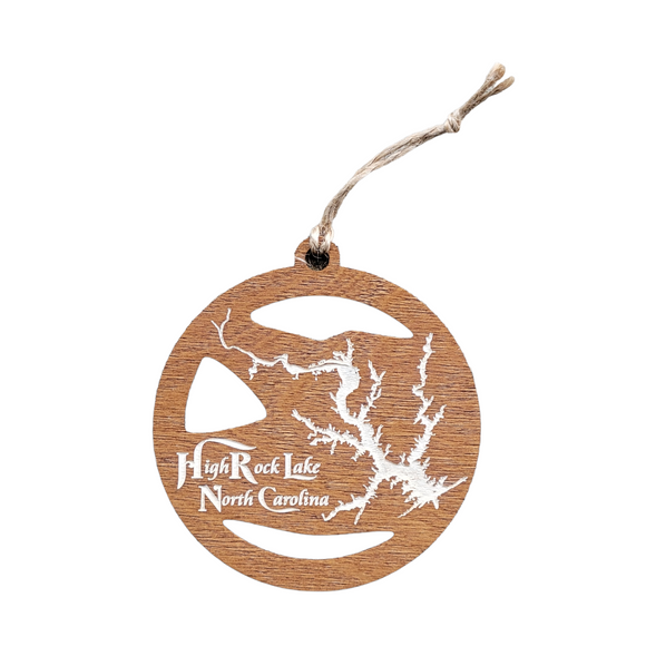 High Rock Lake, North Carolina Wooden Ornament