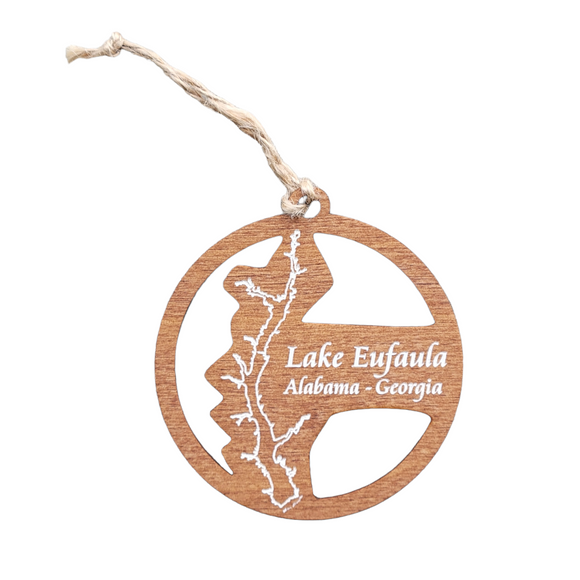 Lake Eufaula, Alabama & Georgia Wooden Ornament