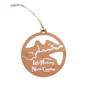 Lake Hickory, North Carolina Wooden Ornament