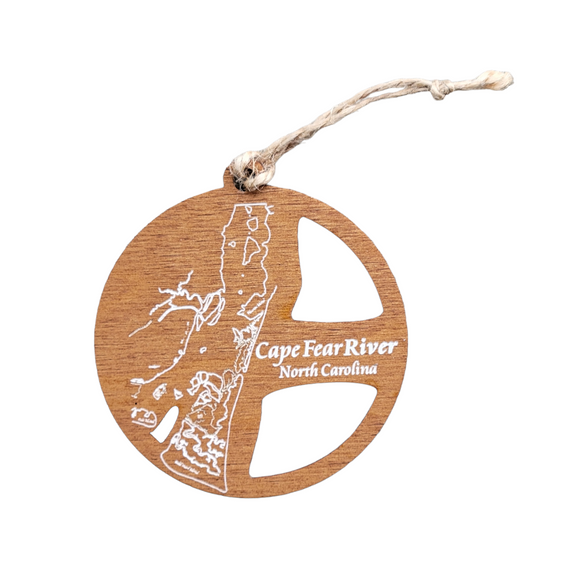 Cape Fear River, North Carolina Wooden Ornament