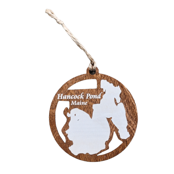 Hancock Pond, Maine Wooden Ornament