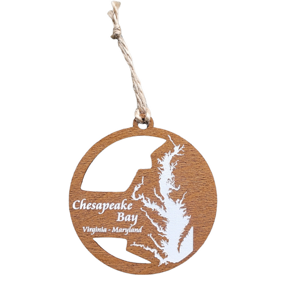 Chesapeake Bay, Virginia and Maryland Wooden Ornament