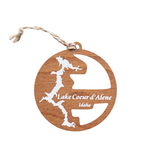 Lake Coeur d’Alene, Idaho Wooden Ornament