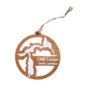 Lake Lanier, South Carolina Wooden Ornament